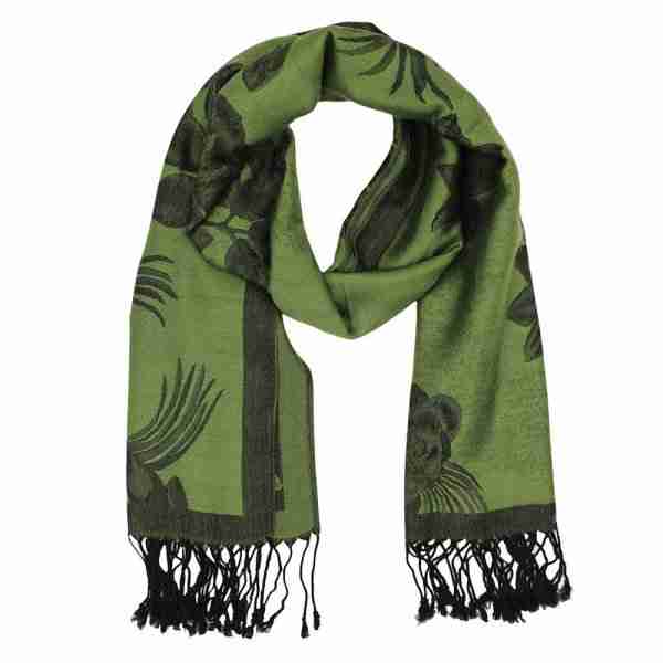 Rose Floral Pashmina Reversible Scarf Shawl