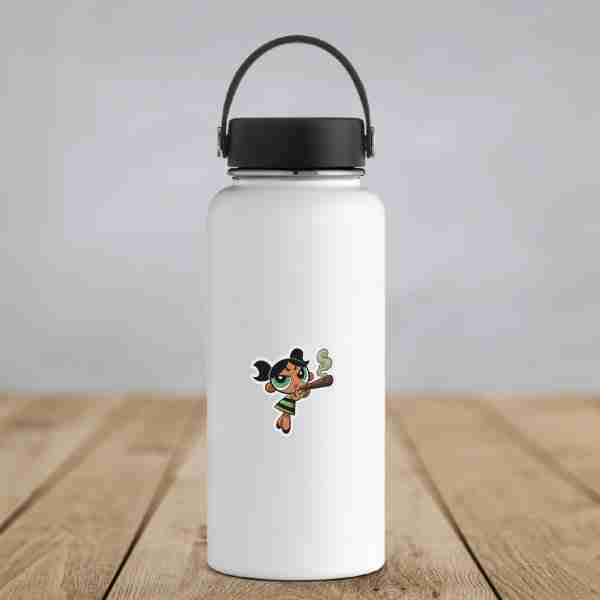 Smoking Cartoon Girl • Funny Stoner Parody Sticker