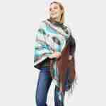 Aztec Patterned Scarf / Poncho
