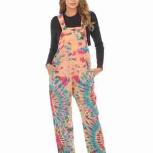 Cotton Tie Dye Multi Swirl Jumpsuit Overall