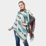 Aztec Patterned Scarf / Poncho