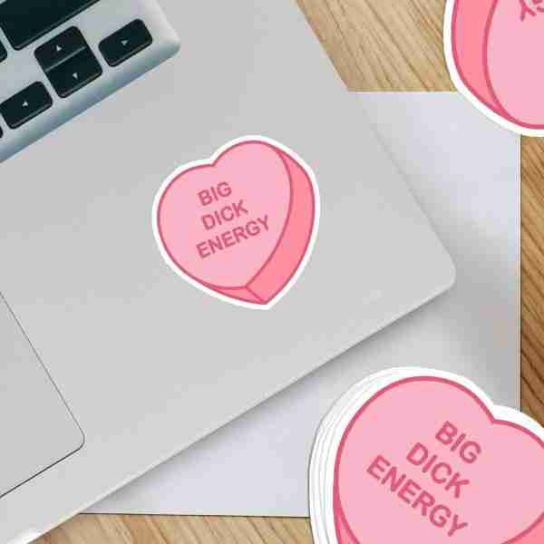 Big Dick Energy Candy Heart Sticker