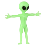 Glow In Dark Stretchy Alien 2.25"
