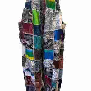 Rayon Multi Color Patch Smoky Pant