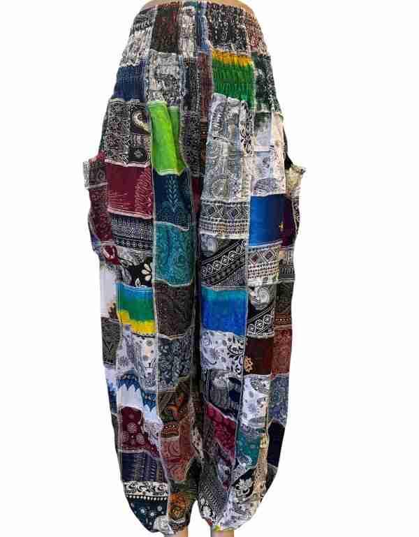 Rayon Multi Color Patch Smoky Pant
