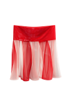 Candy Cane Mesh Skater Skirt