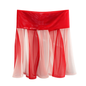 Candy Cane Mesh Skater Skirt