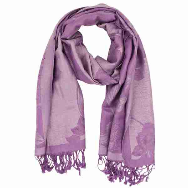 Rose Floral Pashmina Reversible Scarf Shawl