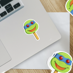 Retro Turtle Popsicle Ice Cream Funny Nostalgic Sticker