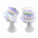 Rainbow Faux Fur Bucket Hat
