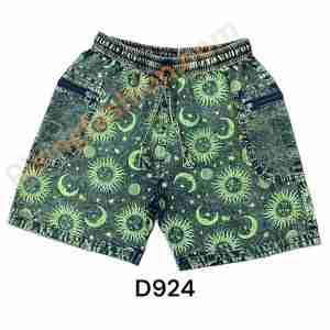 Cotton Multi Green Jungle Beauty Sun Moon Short