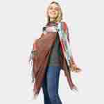 Aztec Patterned Scarf / Poncho