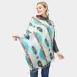 Aztec Patterned Scarf / Poncho