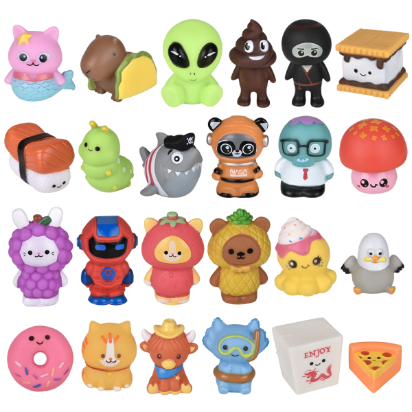 Blind Bag Rubber Character Toys 2"