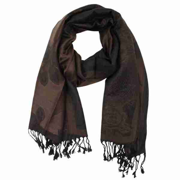 Rose Floral Pashmina Reversible Scarf Shawl