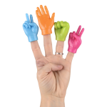 Neon Hand Finger Puppets 2.5"