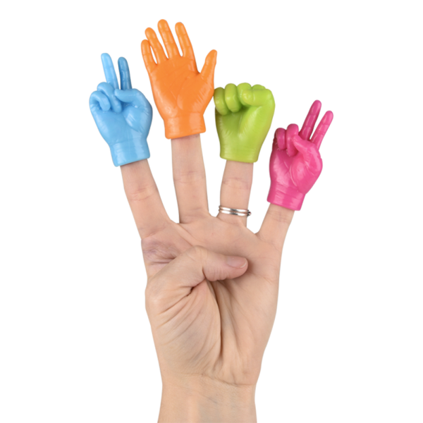 Neon Hand Finger Puppets 2.5"