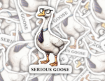 Serious Goose Sticker | Funny Goose in Tie Vinyl Decal