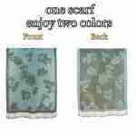 Rose Floral Pashmina Reversible Scarf Shawl