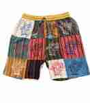 Cotton Patchwork Multi Mushroom Block Print Short