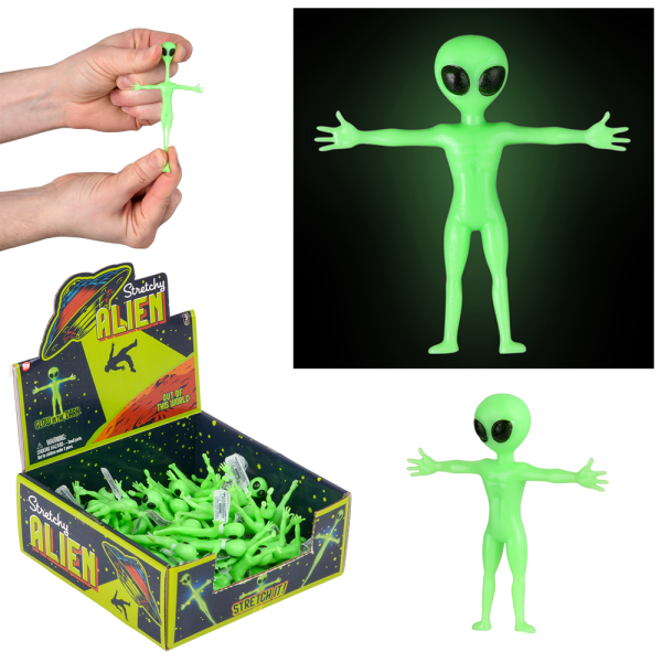 Glow In Dark Stretchy Alien 2.25"