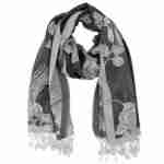 Rose Floral Pashmina Reversible Scarf Shawl