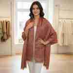 Paisley Pattern Pashmina Feel Draped Wrap Scarf