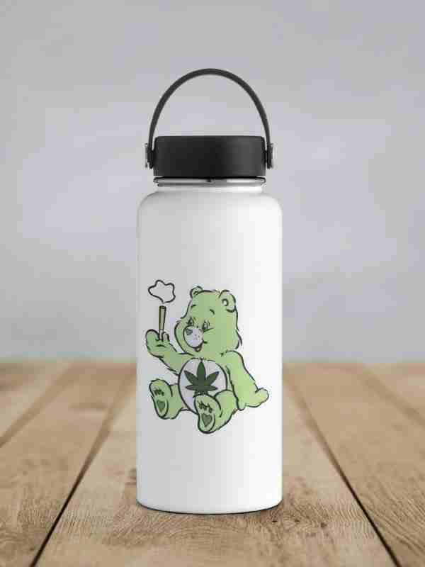 Caring Weed Bear Sticker- Green Joint
