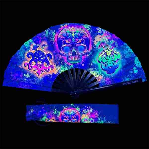 Skull Fan + Sleeve (UV Reactive)