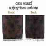 Rose Floral Pashmina Reversible Scarf Shawl