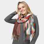 Aztec Patterned Scarf / Poncho