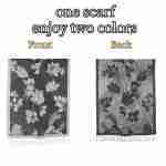 Rose Floral Pashmina Reversible Scarf Shawl