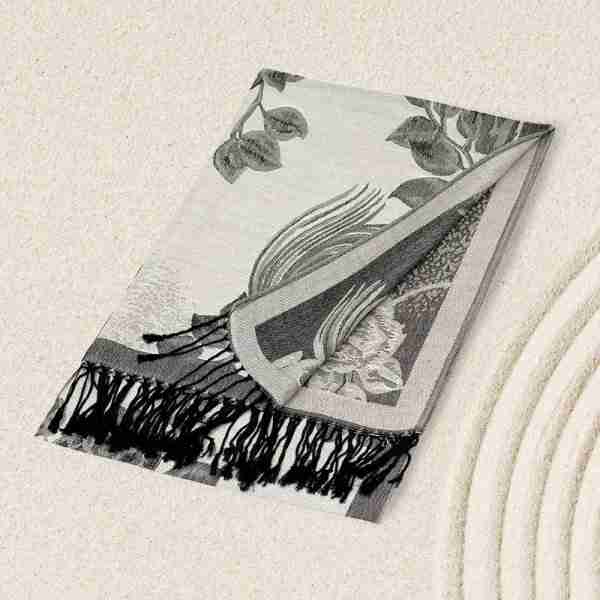 Rose Floral Pashmina Reversible Scarf Shawl