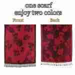 Rose Floral Pashmina Reversible Scarf Shawl