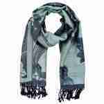 Rose Floral Pashmina Reversible Scarf Shawl