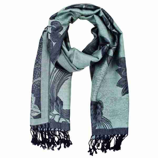 Rose Floral Pashmina Reversible Scarf Shawl