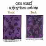 Rose Floral Pashmina Reversible Scarf Shawl