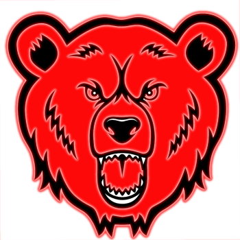 Bear Quartz brand logo with red bear head