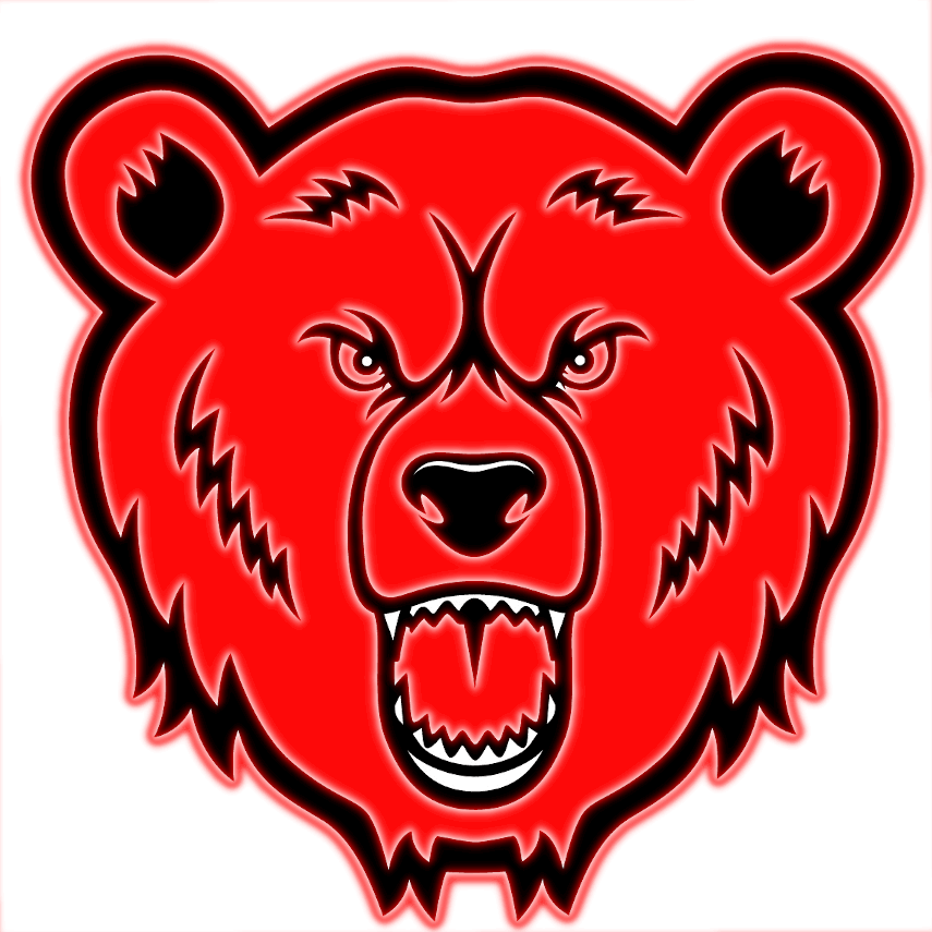 Bear Quartz brand logo with red bear head