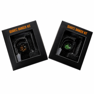 Quartz Slurper Banger Kit with Marble & Terp Chain β 14 mm Male, 90Β°