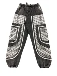 Cotton Black and White Floral Blackstone Pant