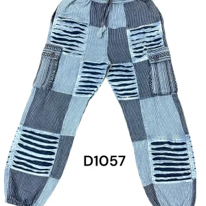 Cotton Multi Patch Razor Work Grey Line Express Pant