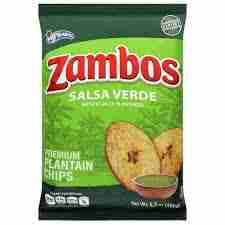 Zambos Plantain Chips Salsa Verde 140g ( Honduras )