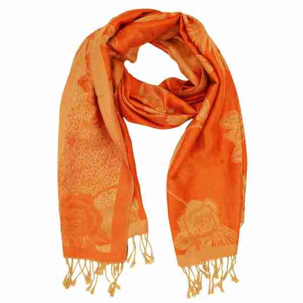 Rose Floral Pashmina Reversible Scarf Shawl