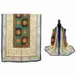 Abstract Pattern Printed Oblong Silky Satin Scarf Shawl