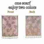 Rose Floral Pashmina Reversible Scarf Shawl