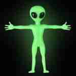 Glow In Dark Stretchy Alien 2.25"