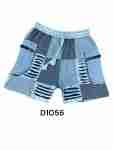 Cotton Multi Patch Razor Work Zip Pocket Silver Short