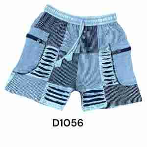 Cotton Multi Patch Razor Work Zip Pocket Silver Short