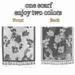 Rose Floral Pashmina Reversible Scarf Shawl